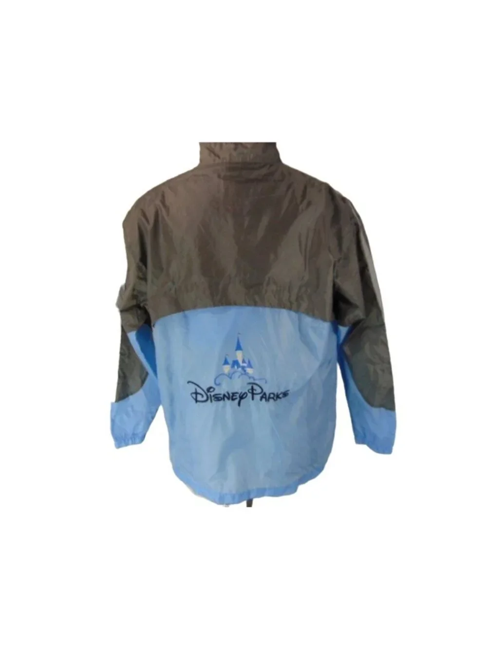 Disney Parks Mens Blue Gray Packable Jacket Size M Pullover Windbreaker Walt - Picture 6 of 14